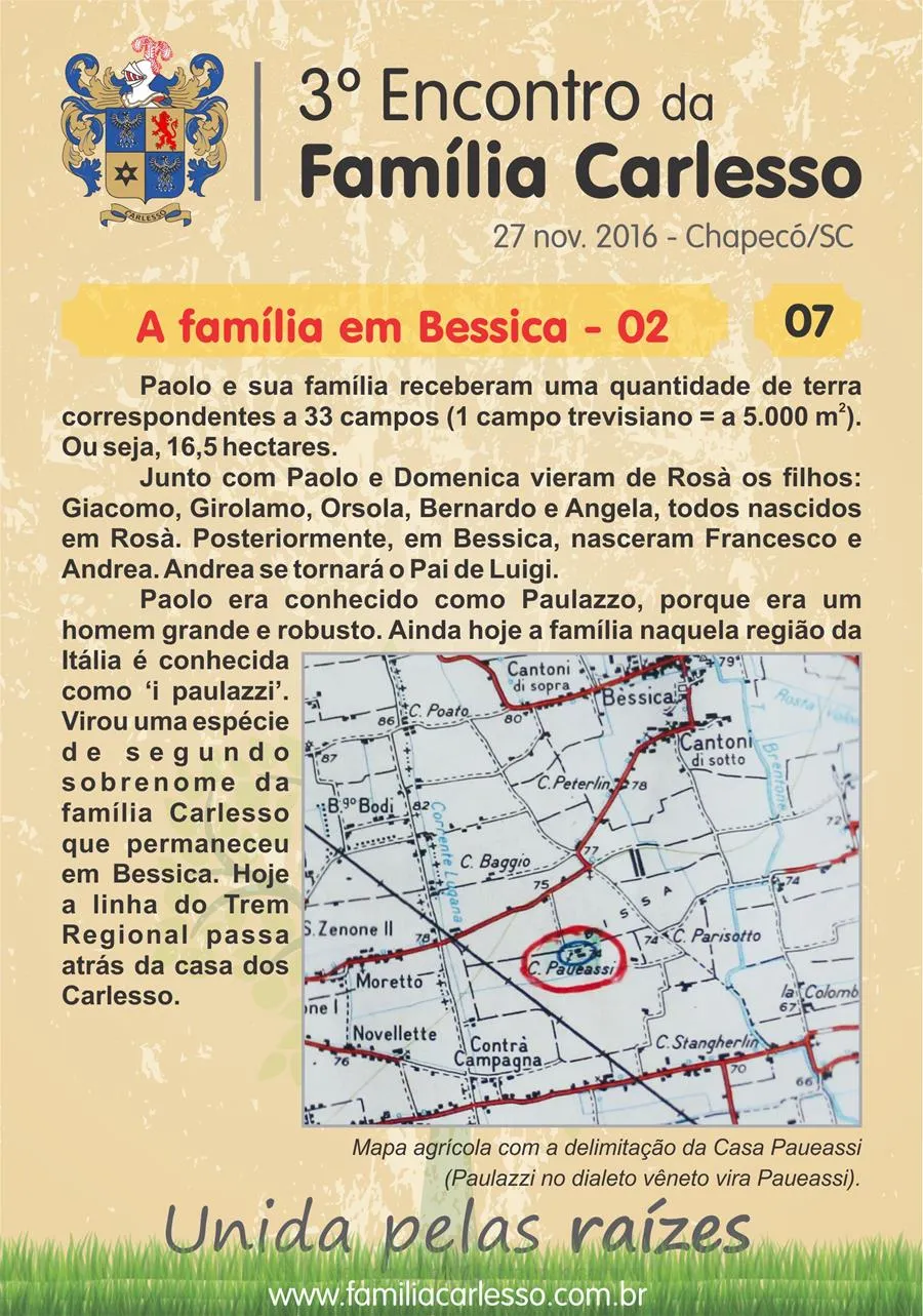 História da Família Carlesso, painel 07: A família em Bessica - 02
