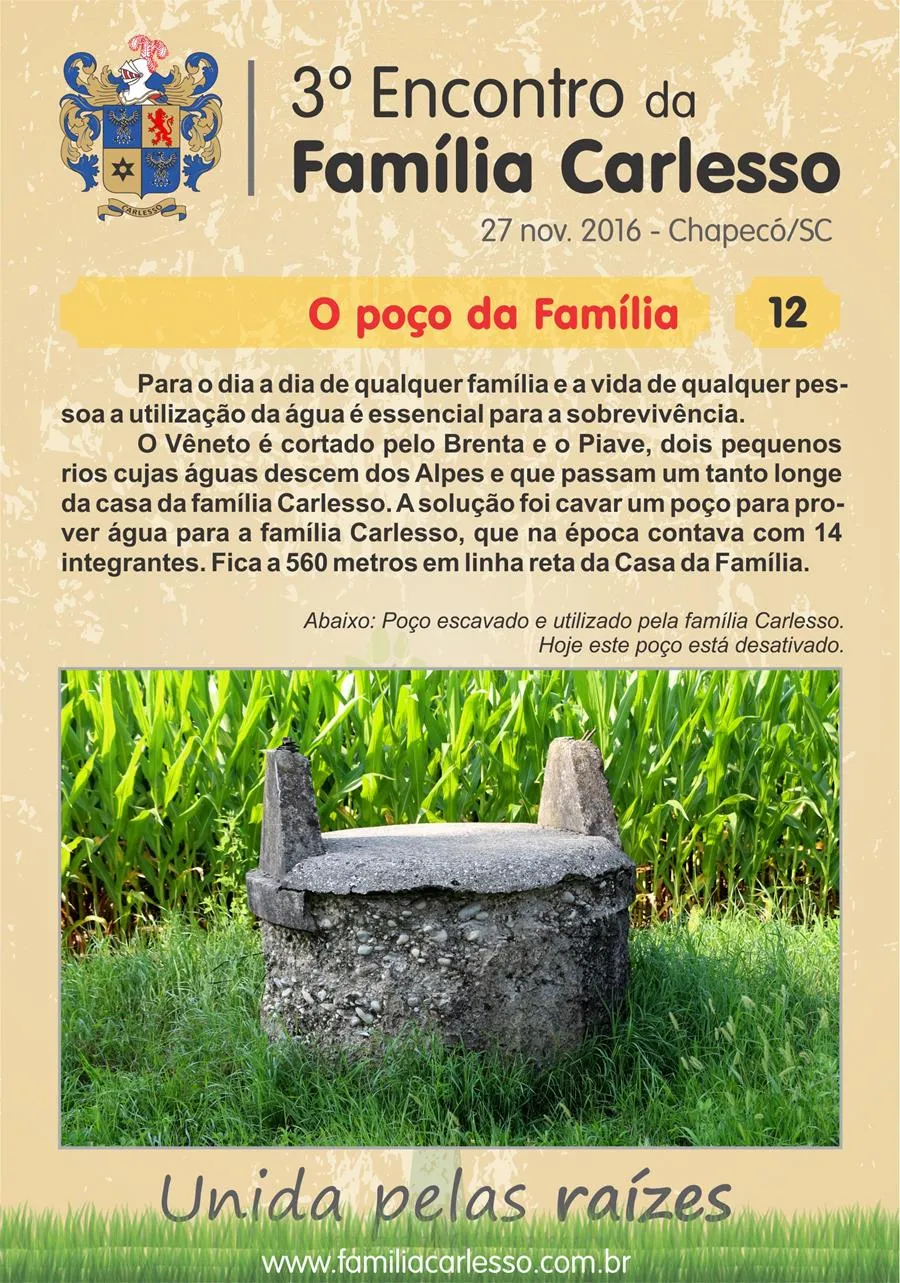 História da Família Carlesso, painel 12: O poço da Família