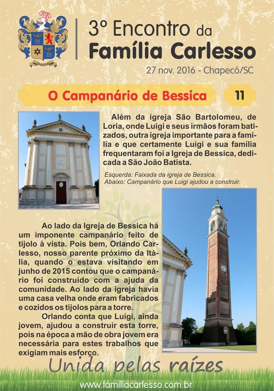 História da Família Carlesso, painel 11: O Campanário de Bessica