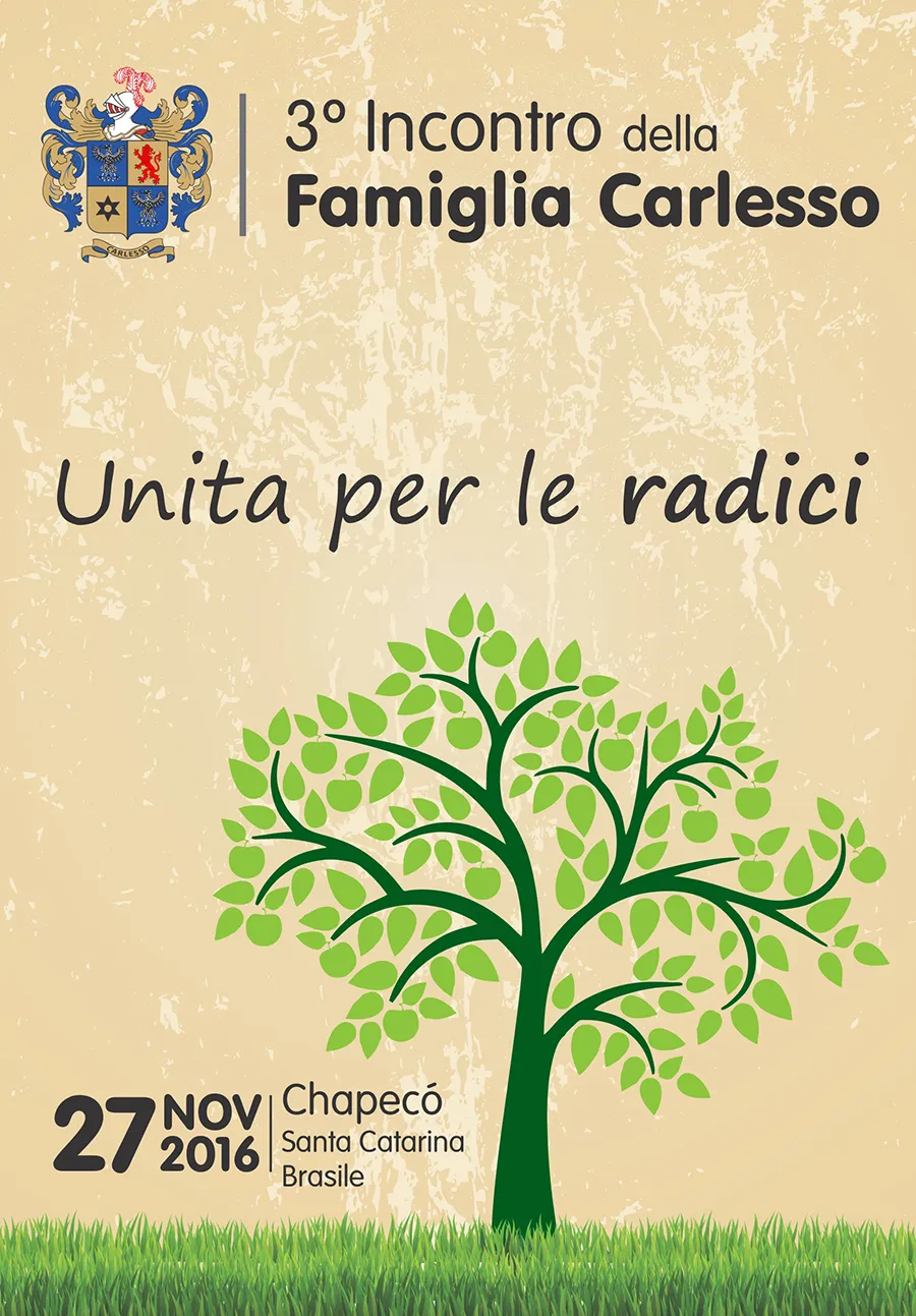 Manifesto del 3º Incontro della Famiglia Carlesso: "Unita per le radici", 27 novembre 2016, Chapecó, Santa Catarina, Brasile.