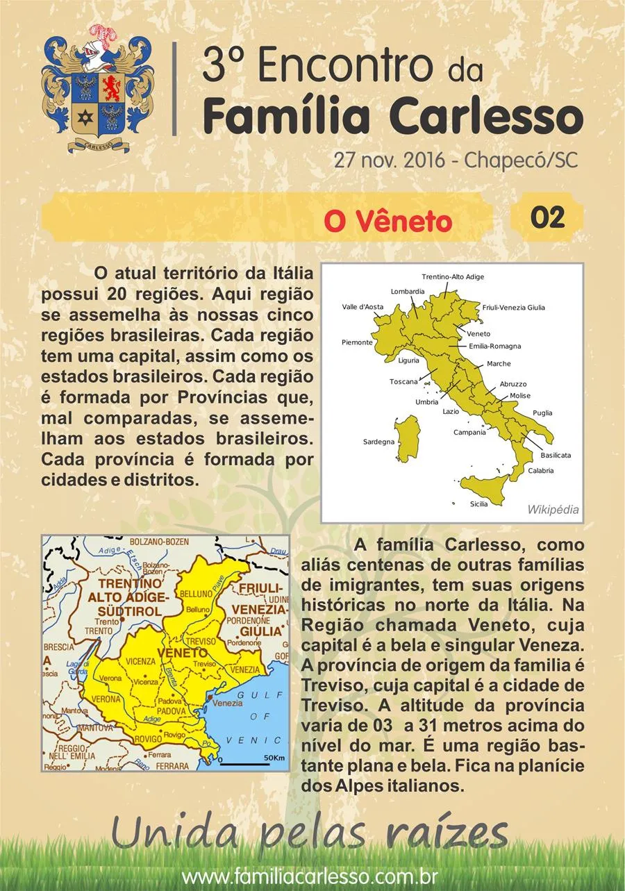 História da Família Carlesso, painel 02: O Vêneto